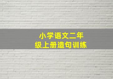 小学语文二年级上册造句训练