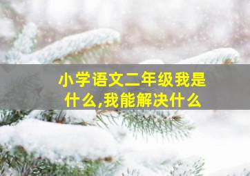 小学语文二年级我是什么,我能解决什么