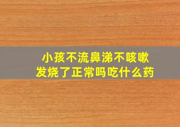 小孩不流鼻涕不咳嗽发烧了正常吗吃什么药