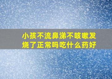 小孩不流鼻涕不咳嗽发烧了正常吗吃什么药好