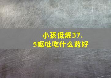 小孩低烧37.5呕吐吃什么药好