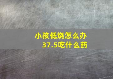 小孩低烧怎么办37.5吃什么药