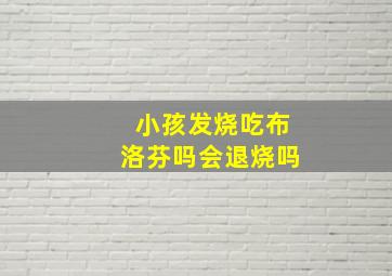 小孩发烧吃布洛芬吗会退烧吗