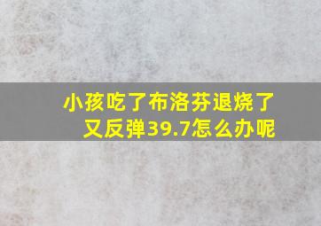 小孩吃了布洛芬退烧了又反弹39.7怎么办呢