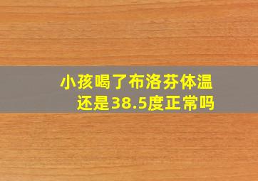 小孩喝了布洛芬体温还是38.5度正常吗