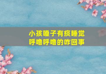 小孩嗓子有痰睡觉呼噜呼噜的咋回事