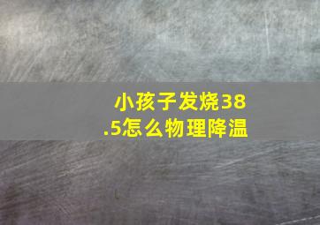 小孩子发烧38.5怎么物理降温