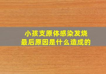 小孩支原体感染发烧最后原因是什么造成的