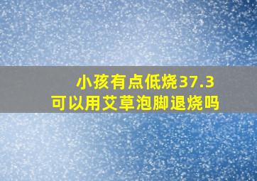 小孩有点低烧37.3可以用艾草泡脚退烧吗