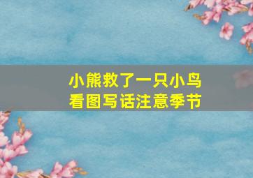 小熊救了一只小鸟看图写话注意季节