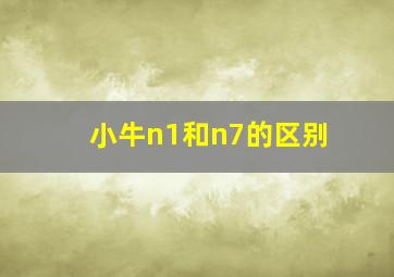 小牛n1和n7的区别