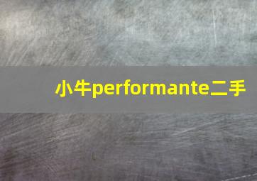 小牛performante二手