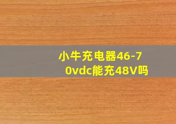 小牛充电器46-70vdc能充48V吗