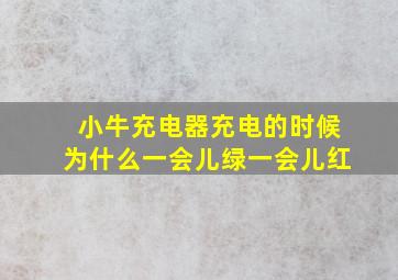 小牛充电器充电的时候为什么一会儿绿一会儿红