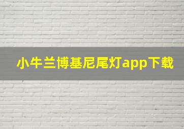 小牛兰博基尼尾灯app下载