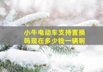 小牛电动车支持置换吗现在多少钱一辆啊