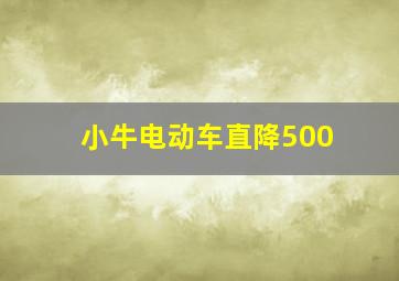 小牛电动车直降500