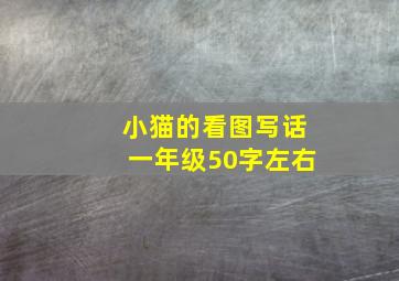 小猫的看图写话一年级50字左右