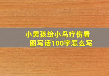 小男孩给小鸟疗伤看图写话100字怎么写