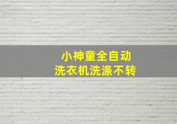 小神童全自动洗衣机洗涤不转