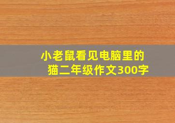 小老鼠看见电脑里的猫二年级作文300字