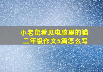 小老鼠看见电脑里的猫二年级作文5篇怎么写