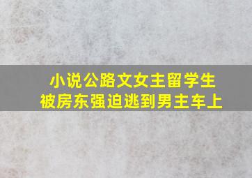 小说公路文女主留学生被房东强迫逃到男主车上