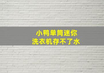 小鸭单筒迷你洗衣机存不了水