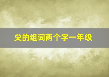 尖的组词两个字一年级