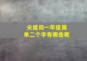 尖组词一年级简单二个字有哪些呢