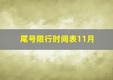 尾号限行时间表11月