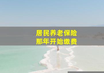 居民养老保险那年开始缴费