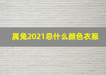 属兔2021忌什么颜色衣服