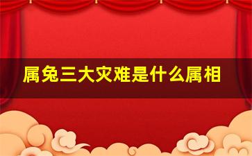 属兔三大灾难是什么属相