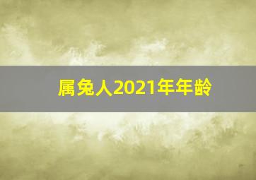 属兔人2021年年龄