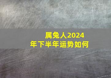 属兔人2024年下半年运势如何