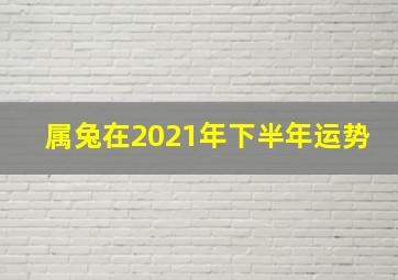 属兔在2021年下半年运势