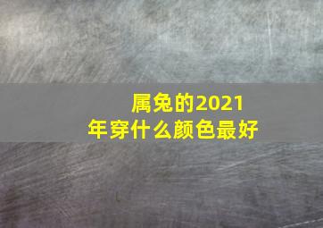 属兔的2021年穿什么颜色最好