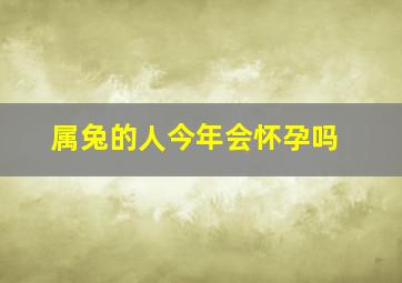 属兔的人今年会怀孕吗