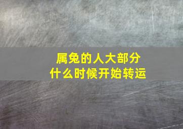 属兔的人大部分什么时候开始转运