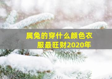 属兔的穿什么颜色衣服最旺财2020年