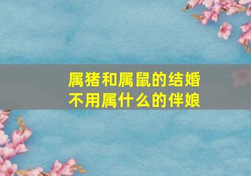 属猪和属鼠的结婚不用属什么的伴娘