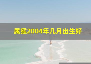 属猴2004年几月出生好