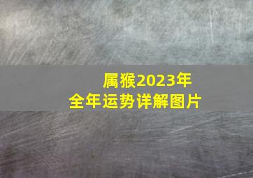 属猴2023年全年运势详解图片