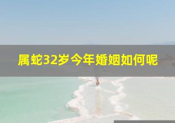 属蛇32岁今年婚姻如何呢