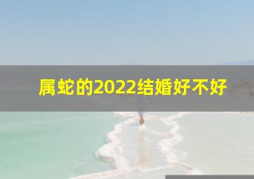 属蛇的2022结婚好不好