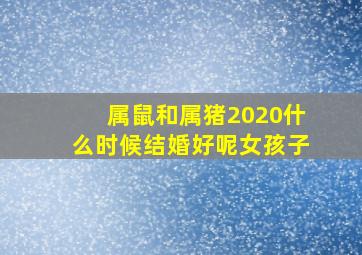 属鼠和属猪2020什么时候结婚好呢女孩子