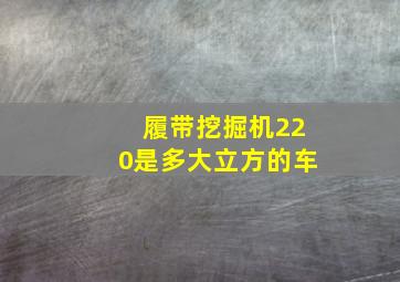 履带挖掘机220是多大立方的车