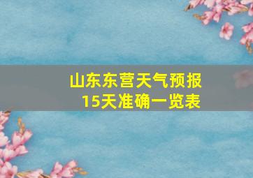 山东东营天气预报15天准确一览表