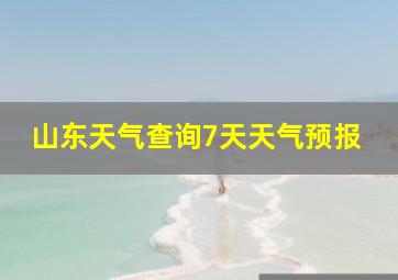 山东天气查询7天天气预报